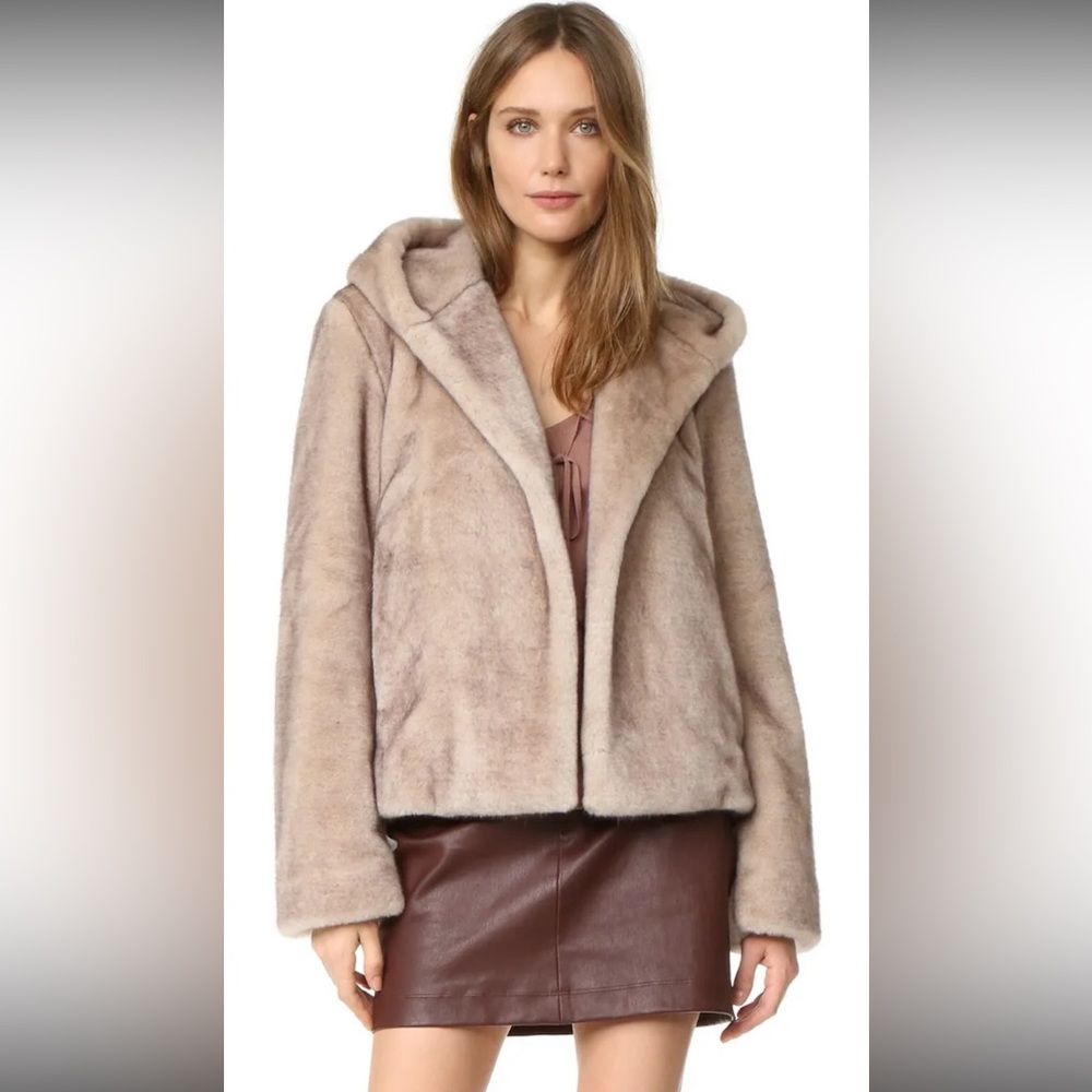 Helmut Lang, Hooded Faux-Mink Jacket, Neutral
